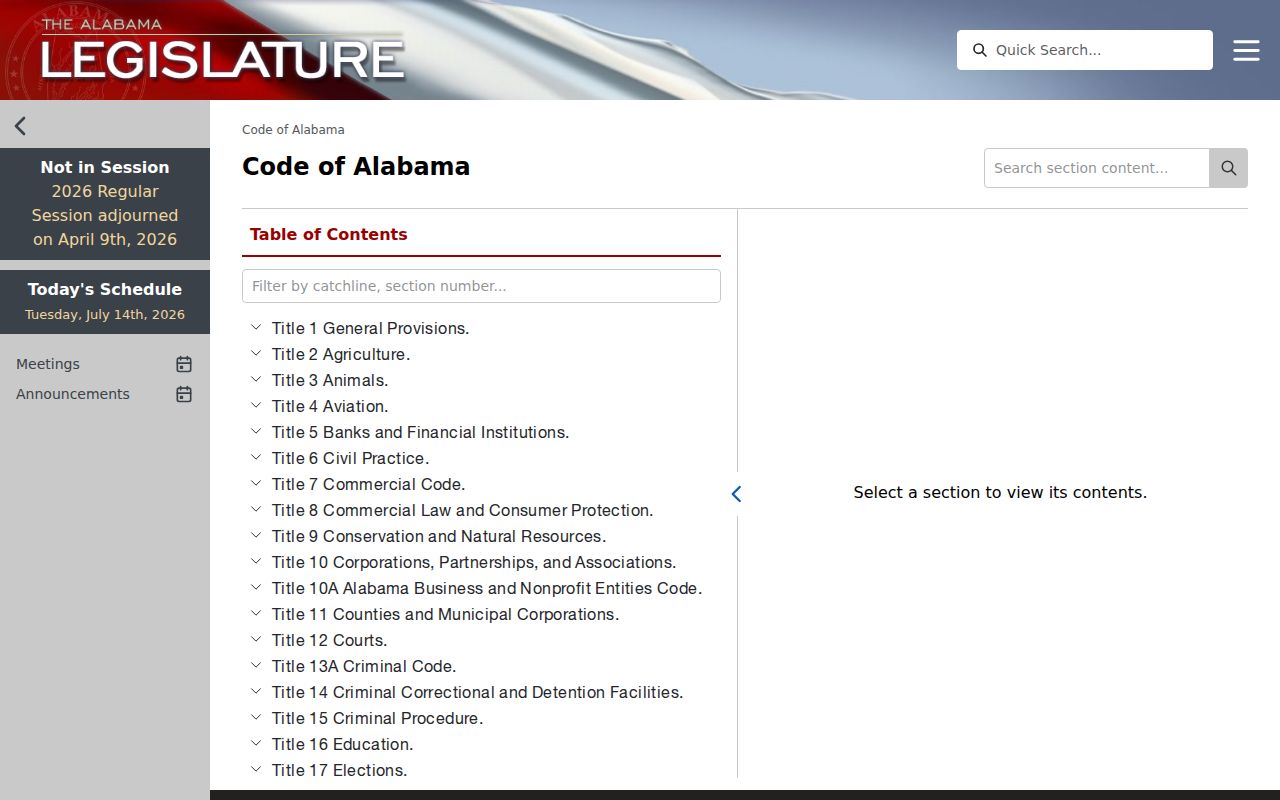 Conecuh County court records Alabama Code public access source