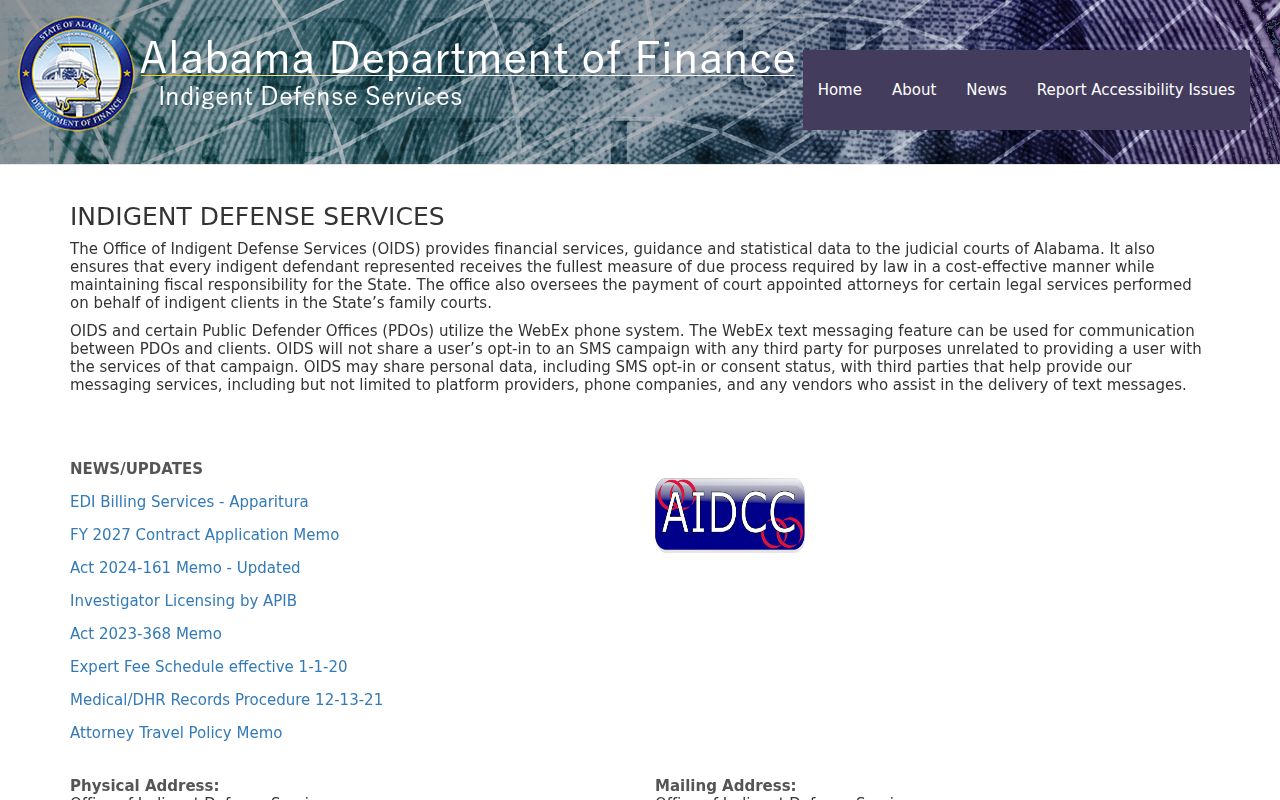 Conecuh County criminal court records Alabama indigent defense services