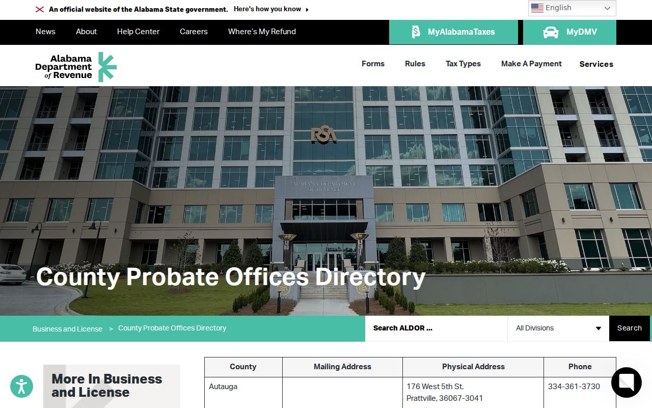 Conecuh County probate records Alabama probate office directory