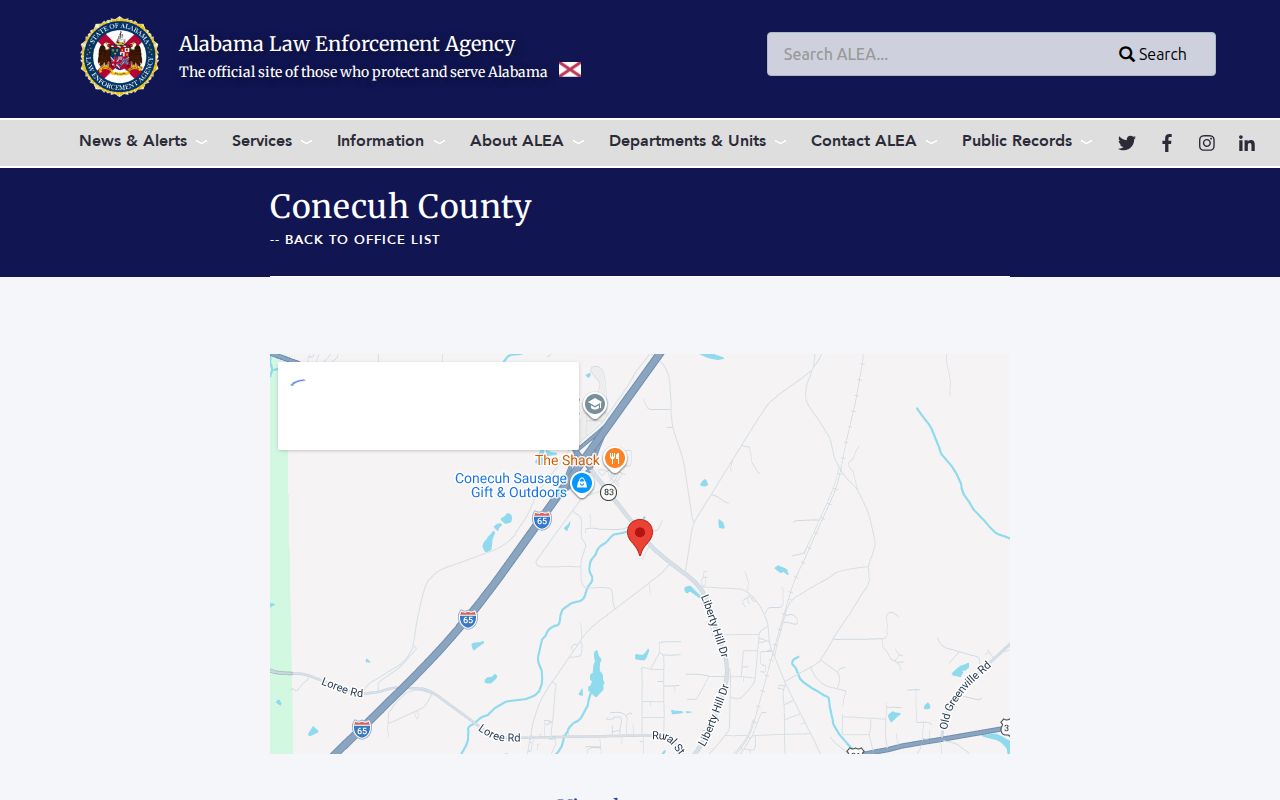 Conecuh County traffic court records ALEA driver license office