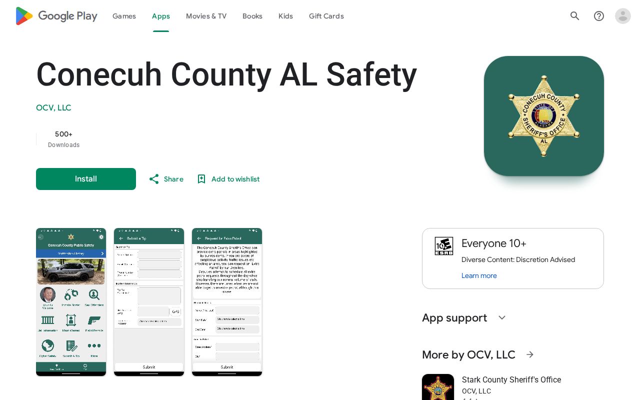 Conecuh County warrant records public safety app listing